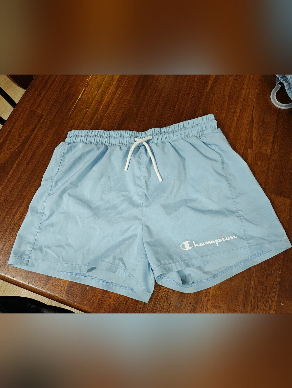 Champion Light Blue Girls Swim Trunks with Drawstring